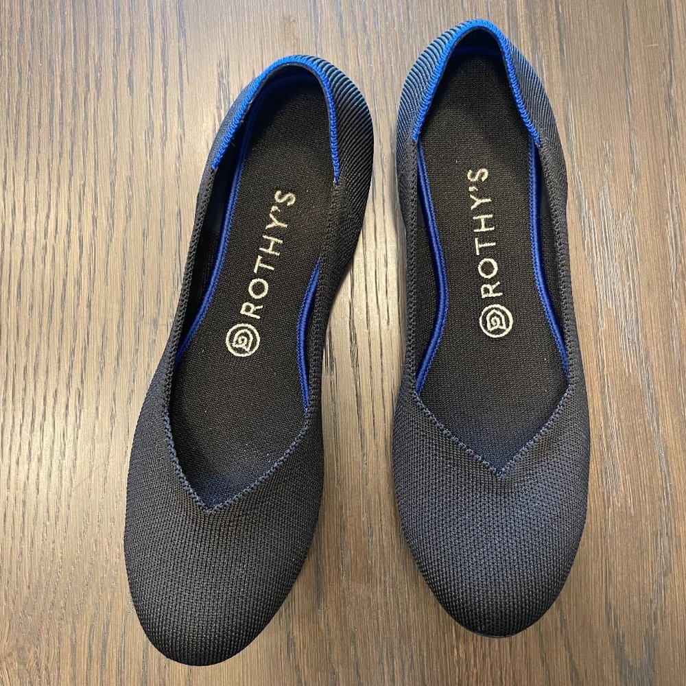 Rothy's Classic Flats, Solid Black, Size 9